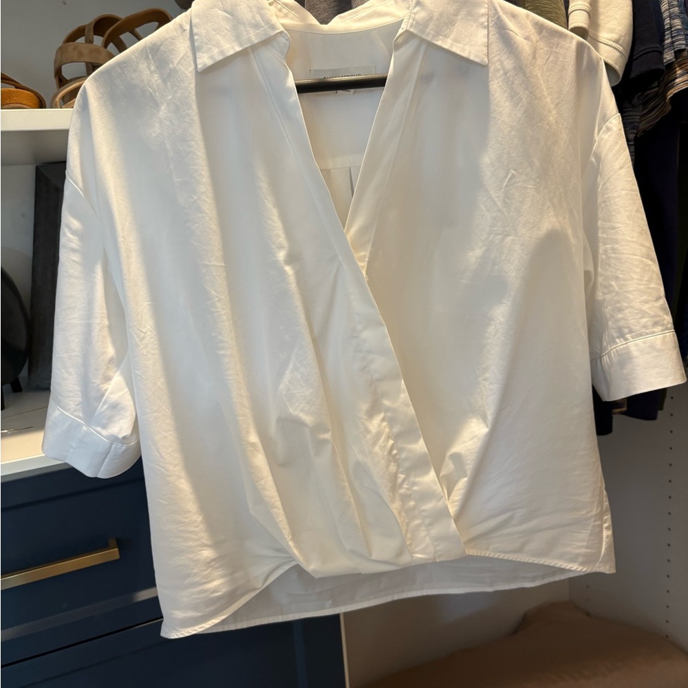 White Women's Wrap Top